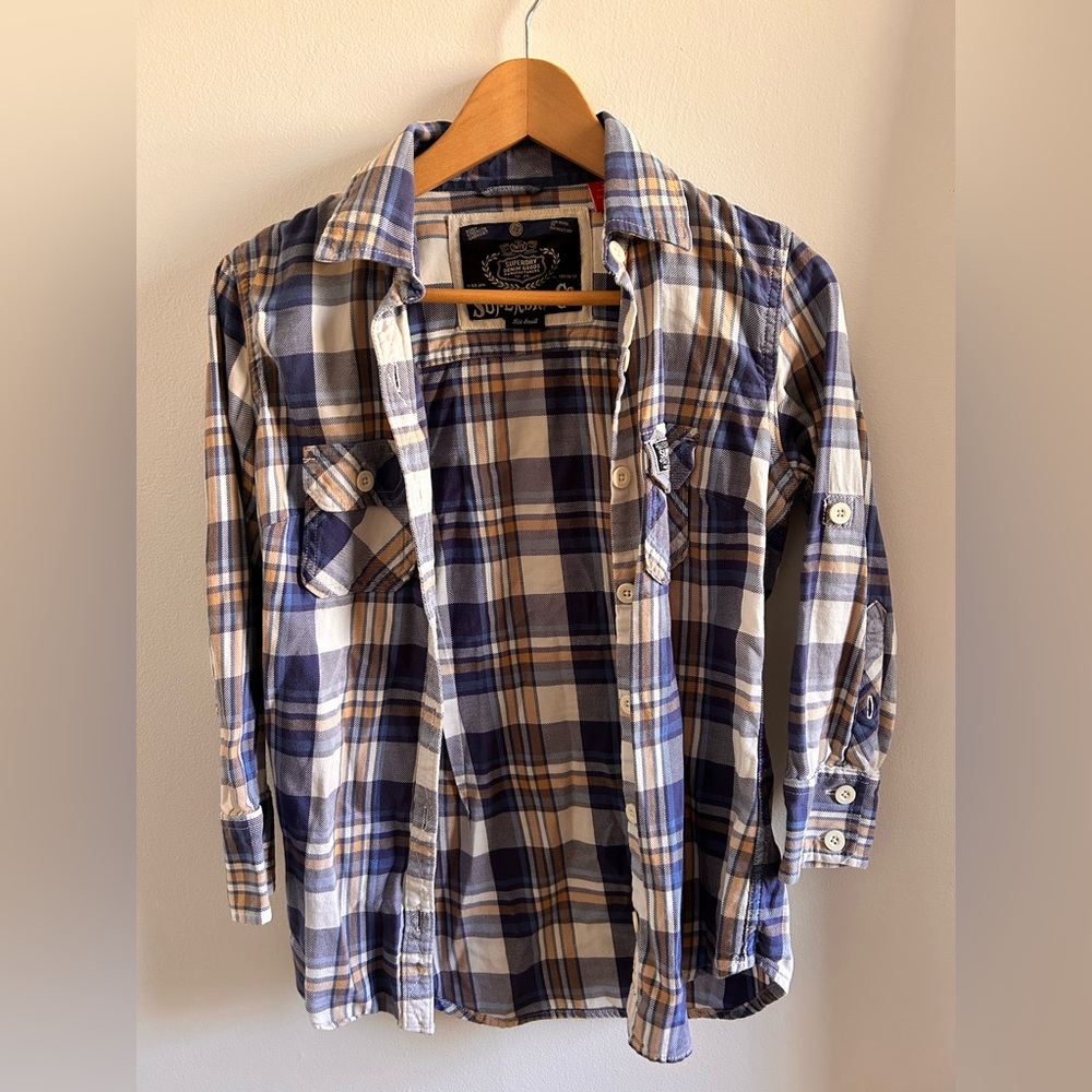 SUPERDRY Vintage Blue Plaid Shirt